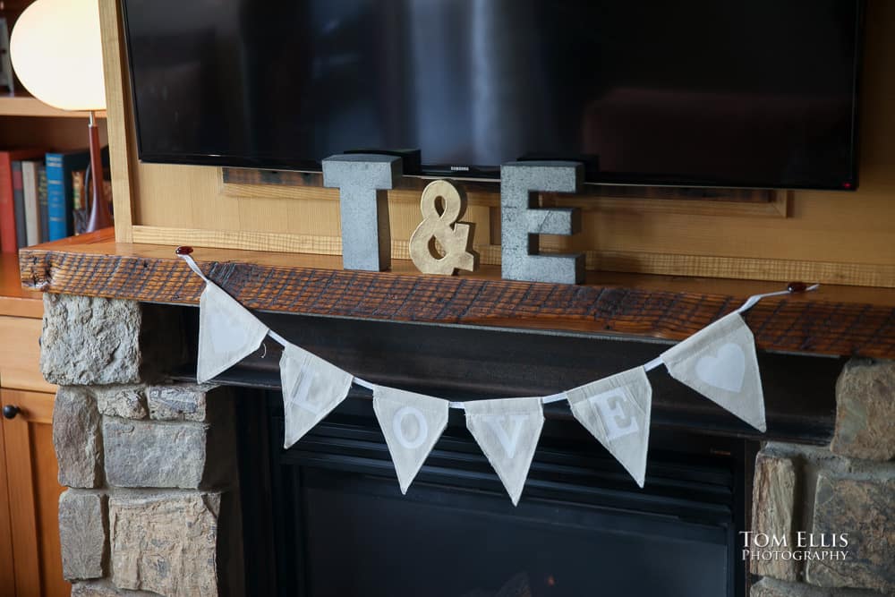 Willows Lodge elopement wedding, bride's room