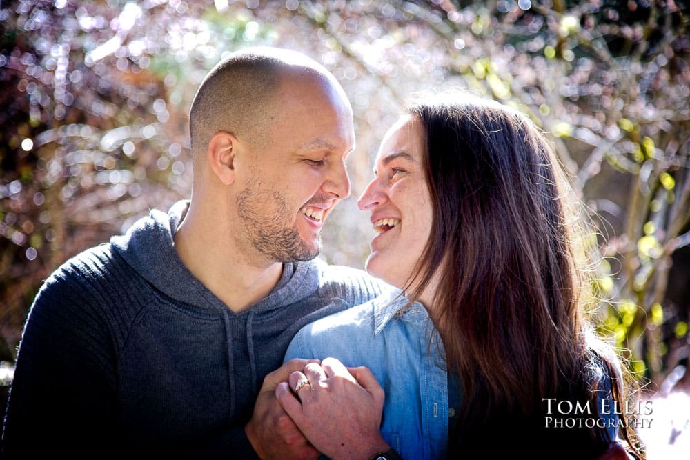 Ryan sets up a surprise wedding proposal to Jenny at Willows Lodge. Tom Ellis Photography, Seattle engagement photographer