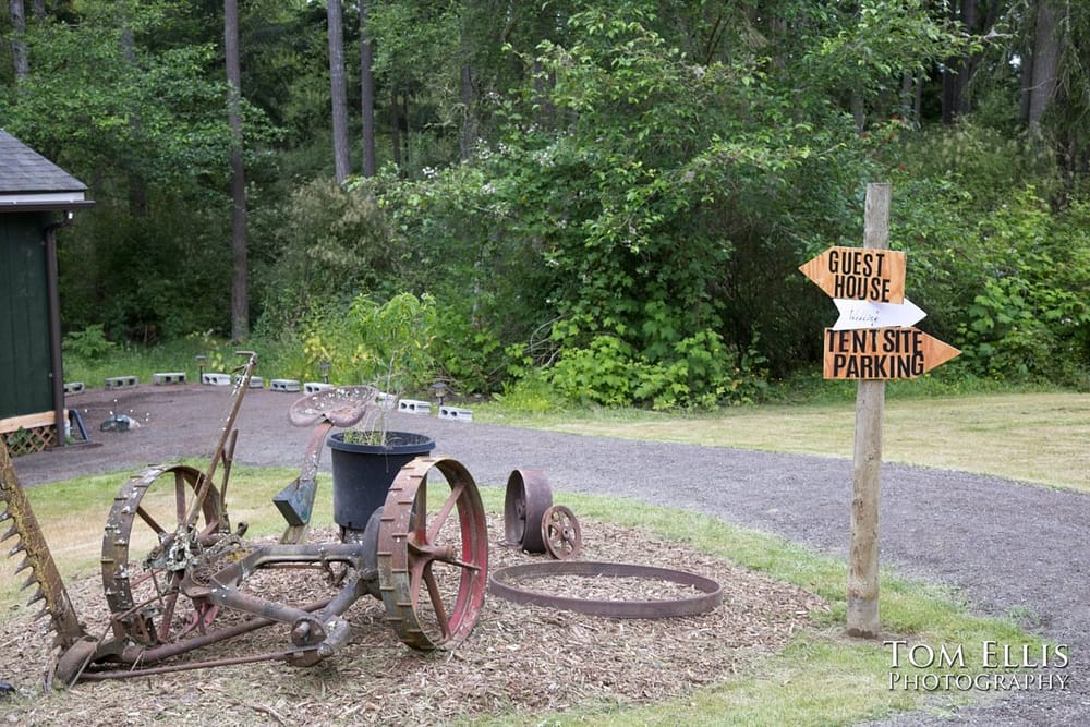 Wonderful Second Generation Destination Solstice Wedding. Courtney and Ian had a destination wedding at a beautiful location in the woods on Whidbey Island. Tom Ellis Photography, destination wedding photographer