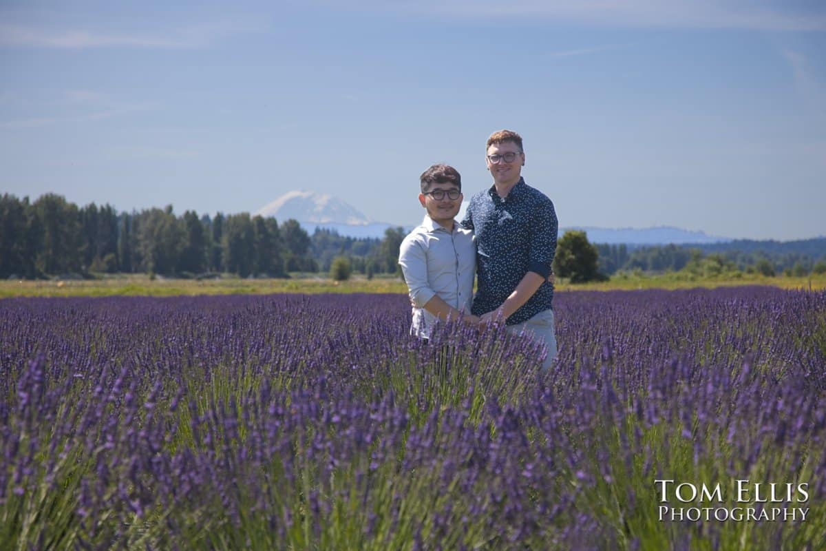 Same-sex pre-wedding photo session with Kerry and Hau. Tom Ellis Photography, Seattle same-sex LGBT wedding photographer