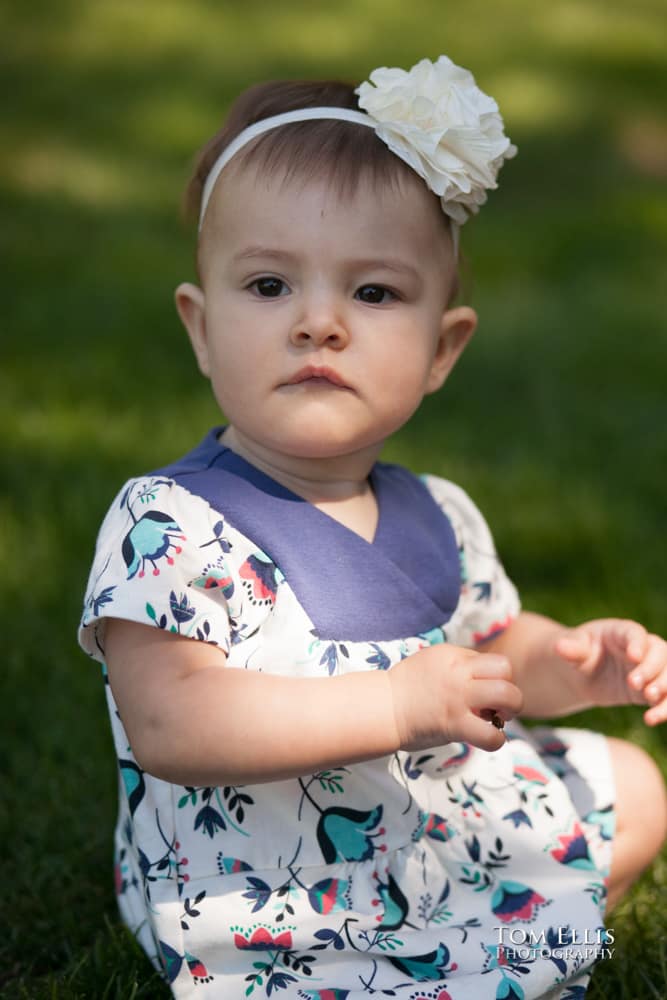 Baby Sophie looking stunning with her fancy dress and hair bow