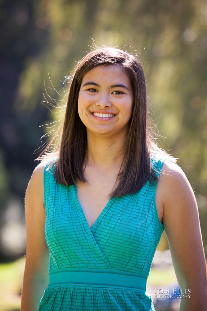 backlit photo of senior girl