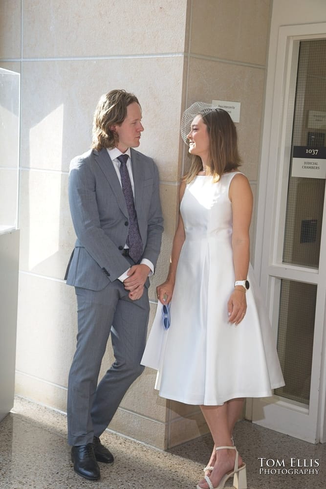 Rebecca and Britton had an elopement wedding at the Seattle Municipal Courthouse